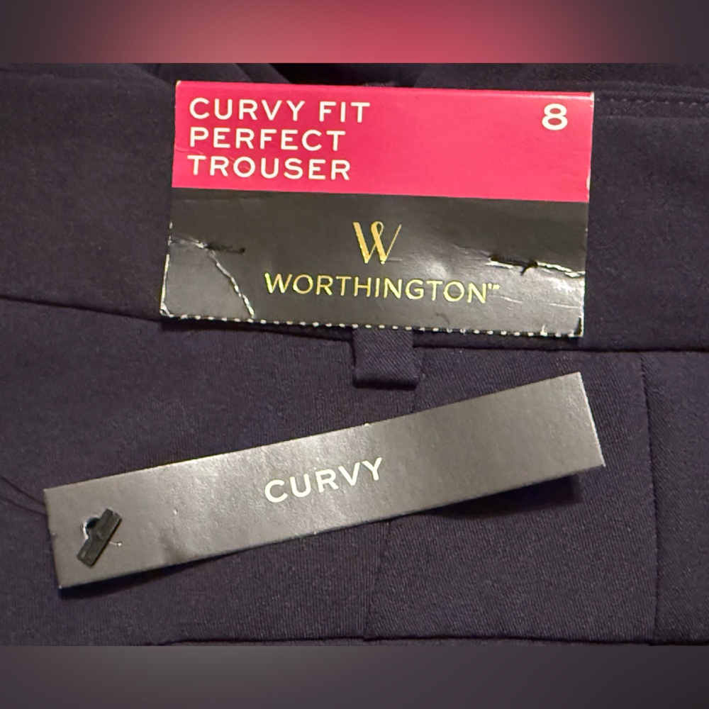 NWT Worthington Navy Curvy Fit Perfect Trouser Size 8 - Picture 8 of 10